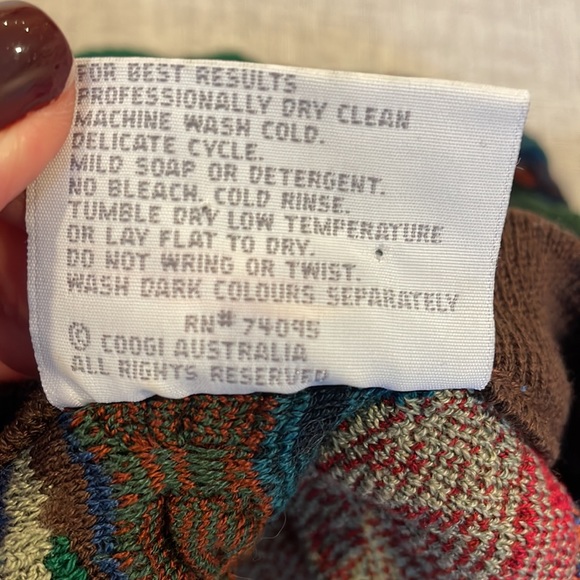 COOGI AUSTRALIA 100% COTTON MULTI colored SWEATER size xl - Picture 7 of 8